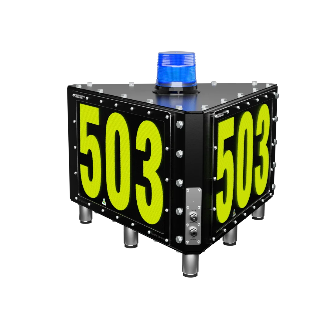 Rock Board® DS-601-M-BB Triangle Custom LED ID Sign