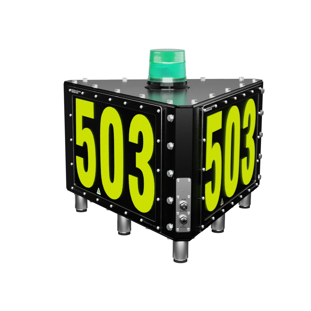 Rock Board® DS-601-M-GB Triangle Custom LED ID Sign