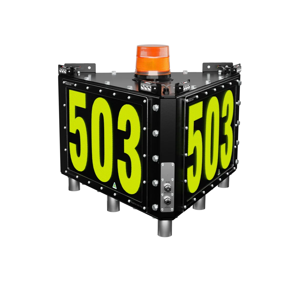 Rock Board® DS-701-B-AB Triangle Custom LED ID Sign