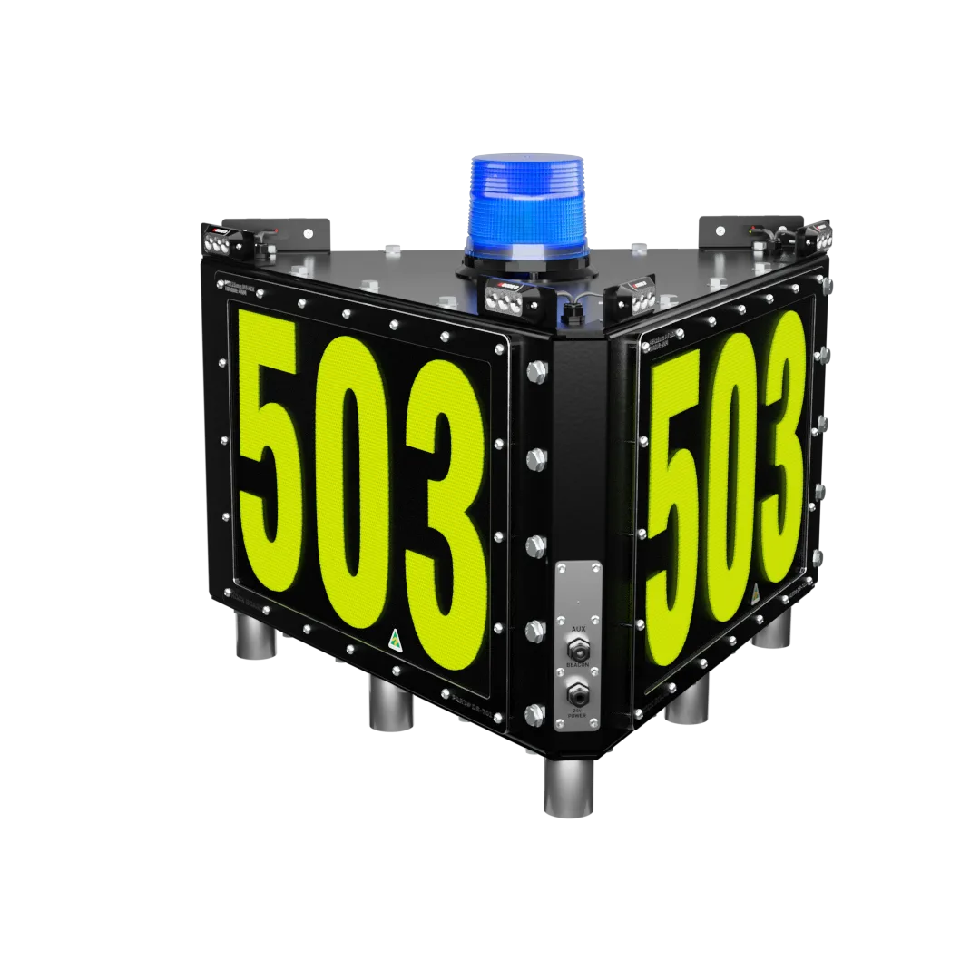 Rock Board® DS-701-B-BB Triangle Custom LED ID Sign