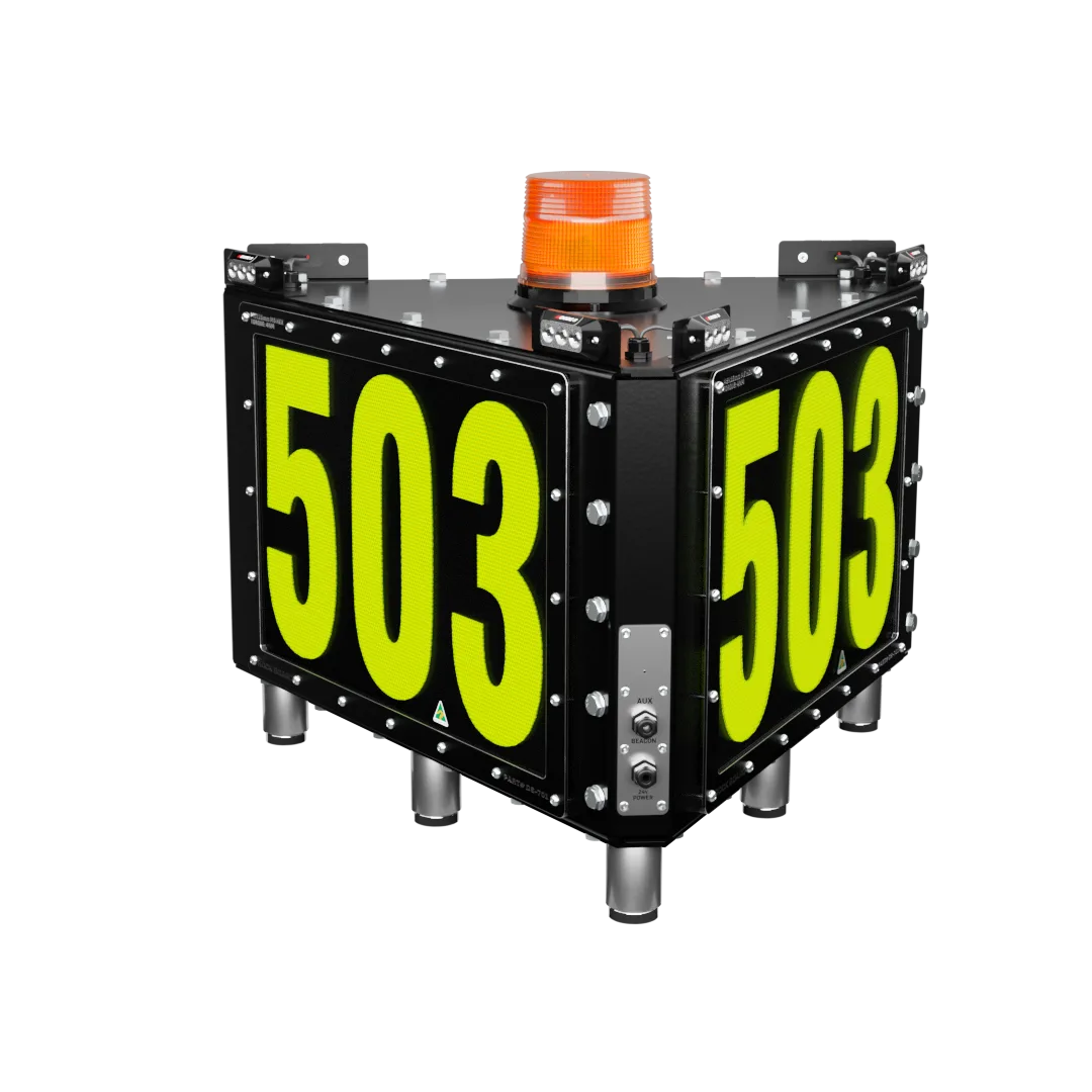 Rock Board® DS-701-M-AB Triangle Custom LED ID Sign