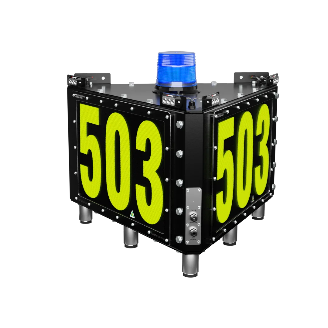 Rock Board® DS-701-M-BB Triangle Custom LED ID Sign
