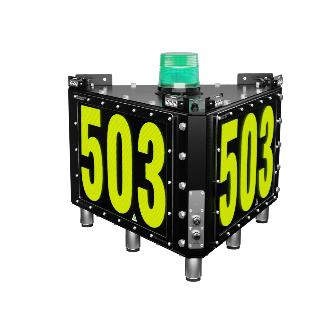 Rock Board® DS-701-M-GB Triangle Custom LED ID Sign