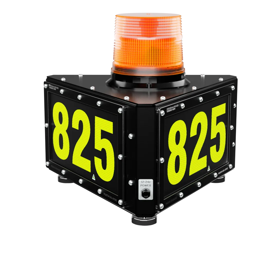 Rock Board® DS-STRI-M-AB Triangle Custom LED ID Sign - Image 1