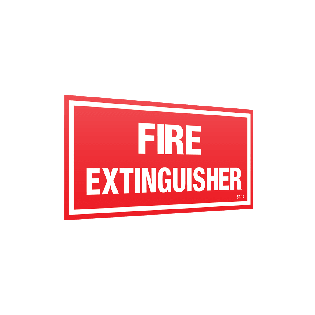 XCELR8® 100mm x 50mm Fire Extinguisher Sticker (Red)