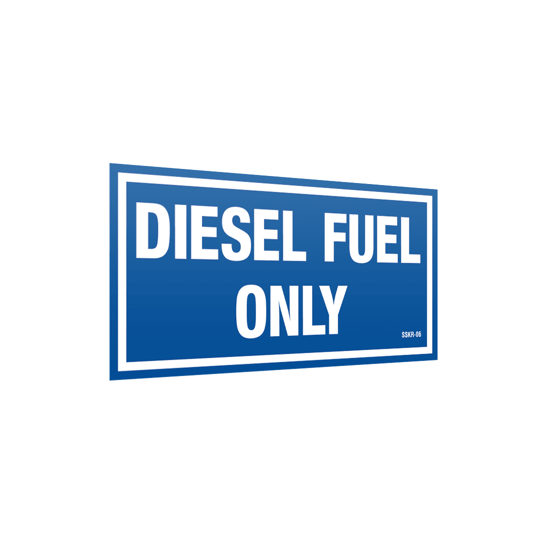 XCELR8® 100mm x 50mm Diesel Fuel Only Sticker (Blue)