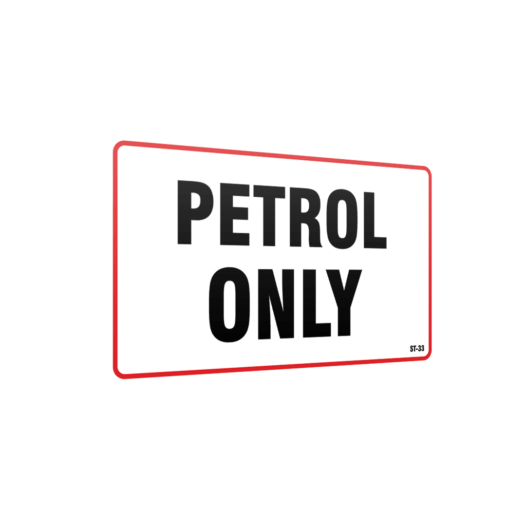 XCELR8® 100mm x 60mm Petrol Only Sticker 