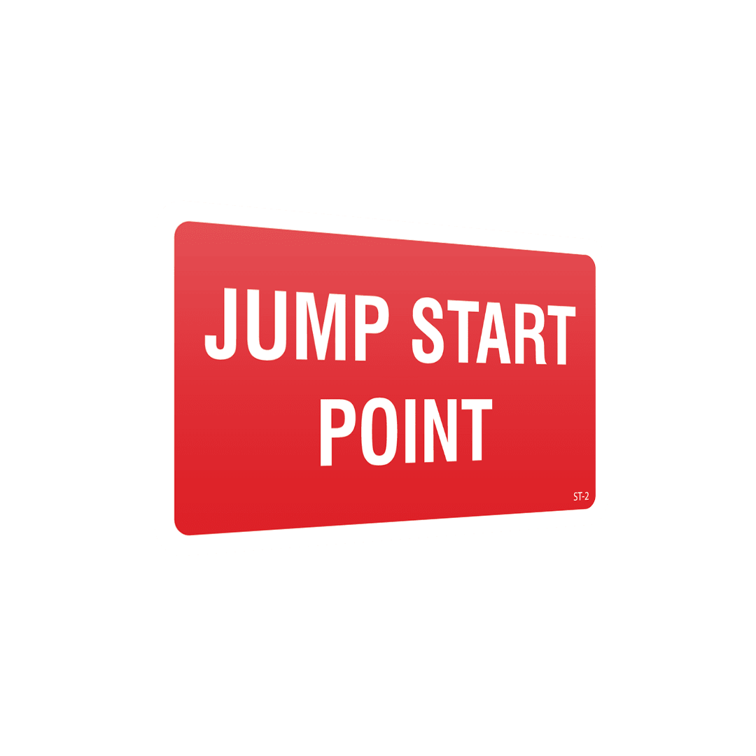 XCELR8® 100mm x 60mm Jump Start Point Sticker (Red)