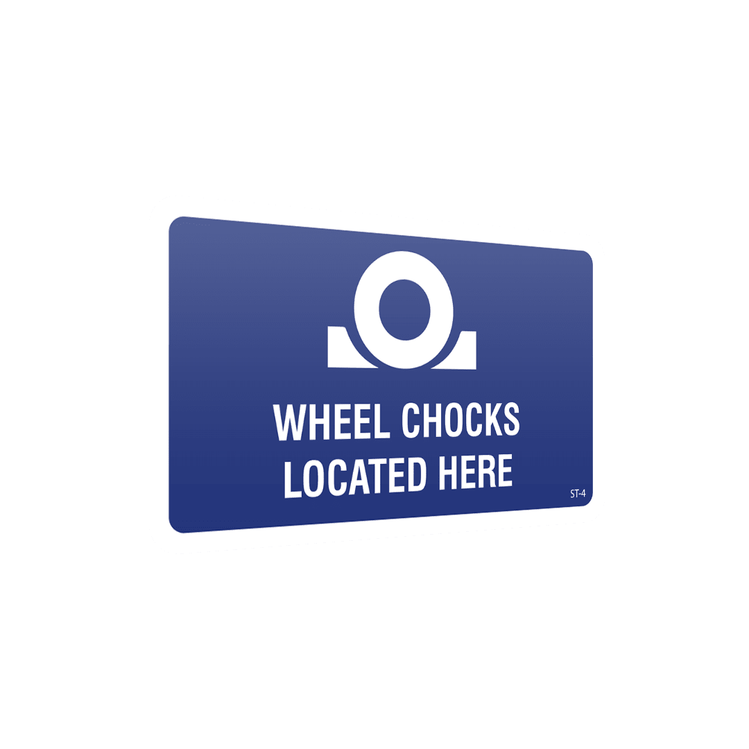 XCELR8® 100mm x 60mm Wheel Chocks Location Sticker (Blue) 