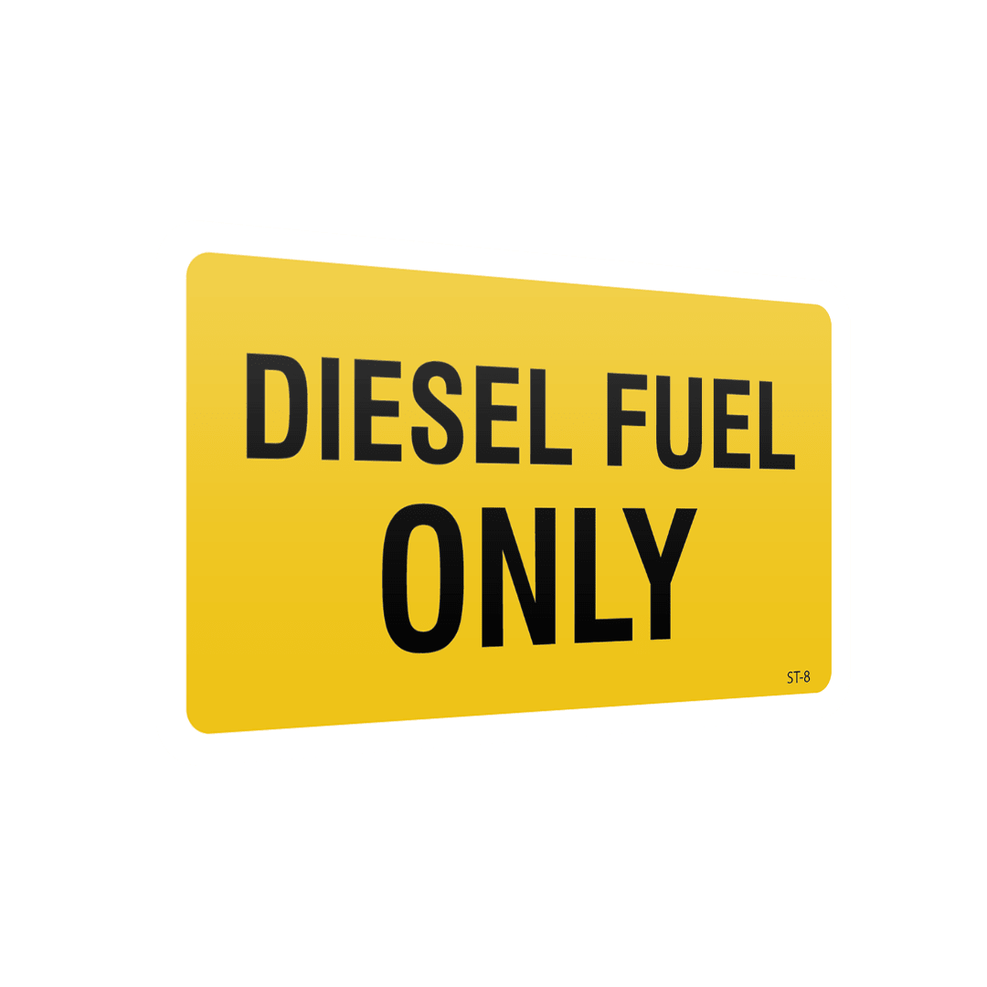 XCELR8® 100mm x 60mm Diesel Fuel Only Sticker (Yellow)