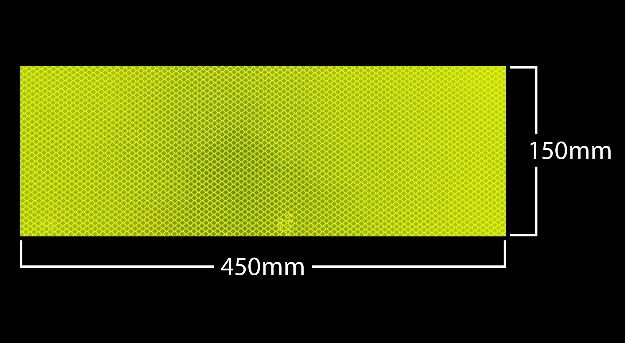XCELR8® Reflective Hi-Vis Blank 450mm W x 150mm H Yellow/Green Edge-Sealed. Pack of 10