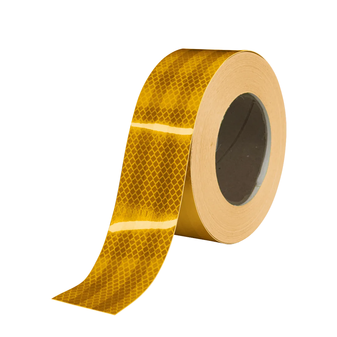 3M™ Diamond Grade™ 50mm x 15m Yellow Edge-Sealed Striped Reflective Tape