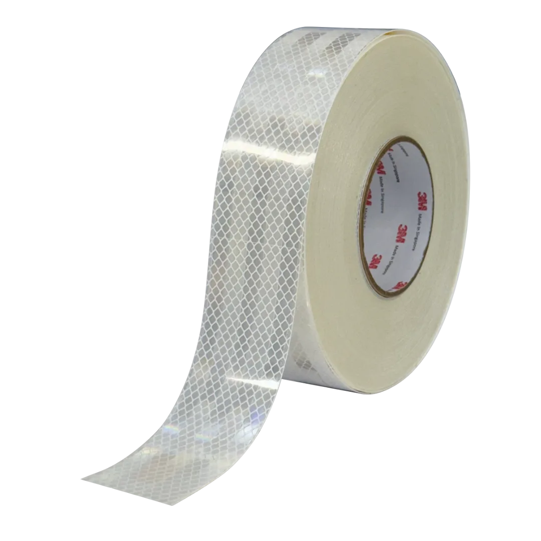 3M™ Diamond Grade™ 50mm x 45.7m White Edge-Sealed Striped Reflective Tape