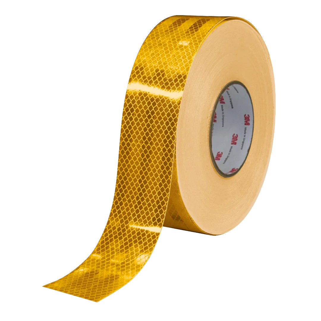 3M™ Diamond Grade™ 50mm x 45.7m Yellow Edge-Sealed Striped Reflective Tape