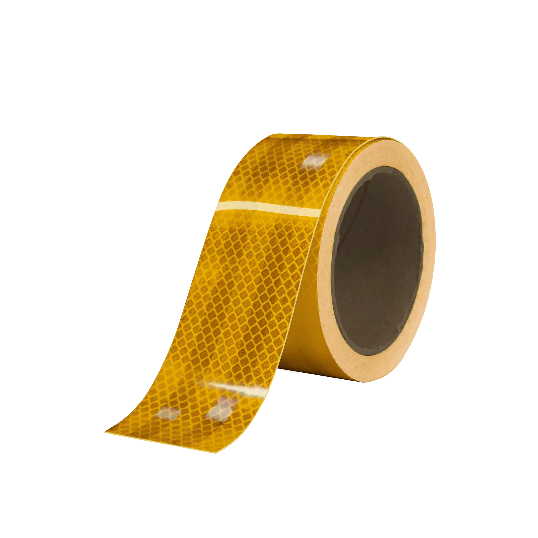 3M™ Diamond Grade™ 50mm x 7.5m Yellow Edge-Sealed Striped Reflective Tape