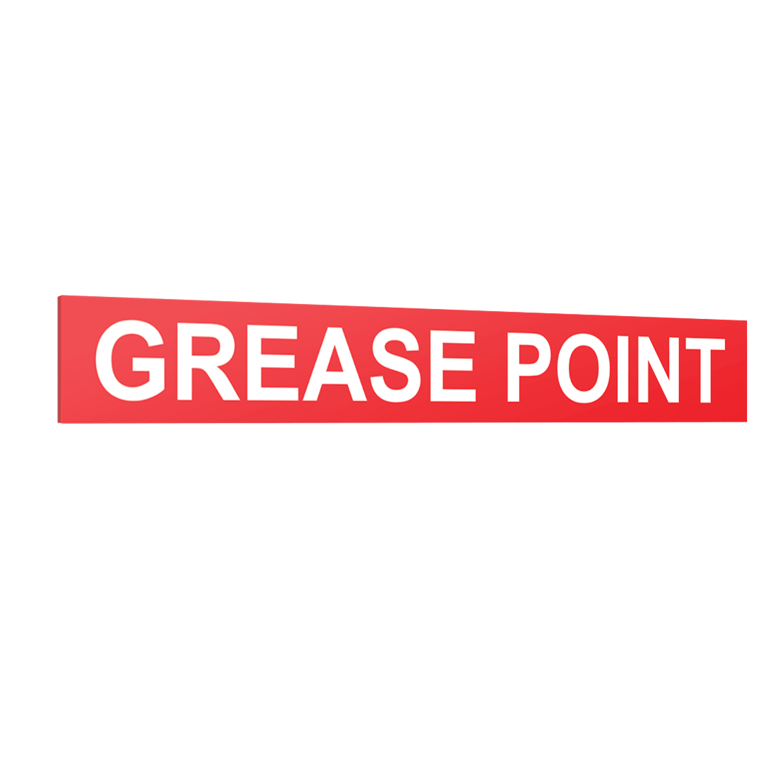 Grease Point Traffolyte Engraved Label 70mm W x 10mm H 
