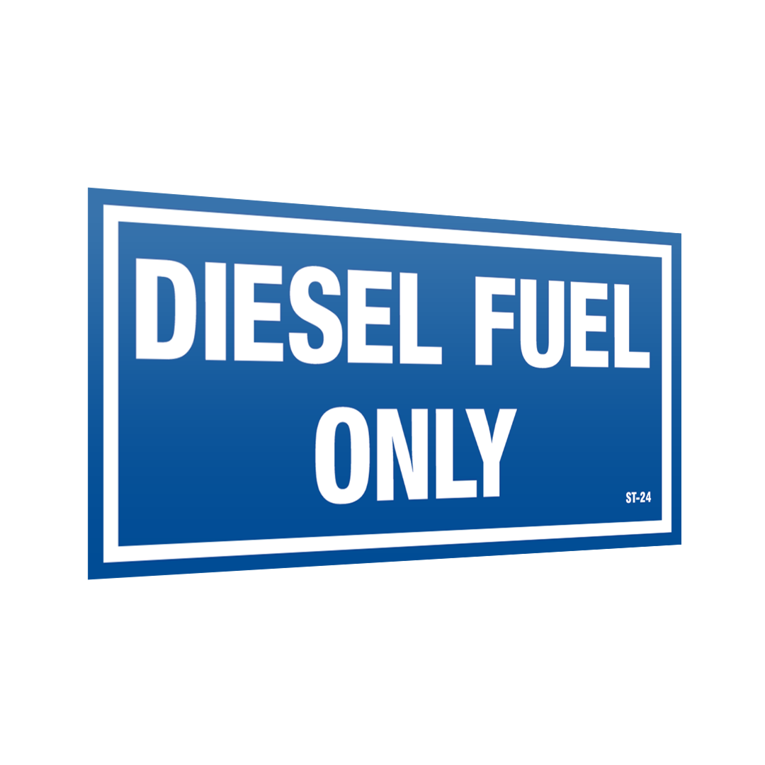 XCELR8® 100mm x 50mm Diesel Fuel Only Sticker (Blue)