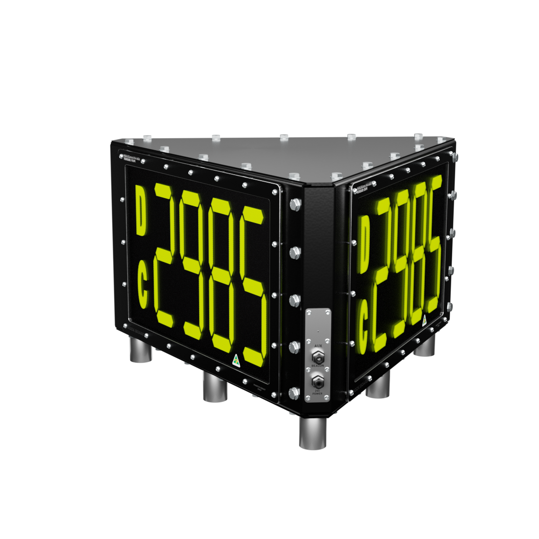 Rock Board® RBHT Triangle Changeable Alpha-Numeric 2 Letter, 3 & 4 Number LED ID Sign - Image 3