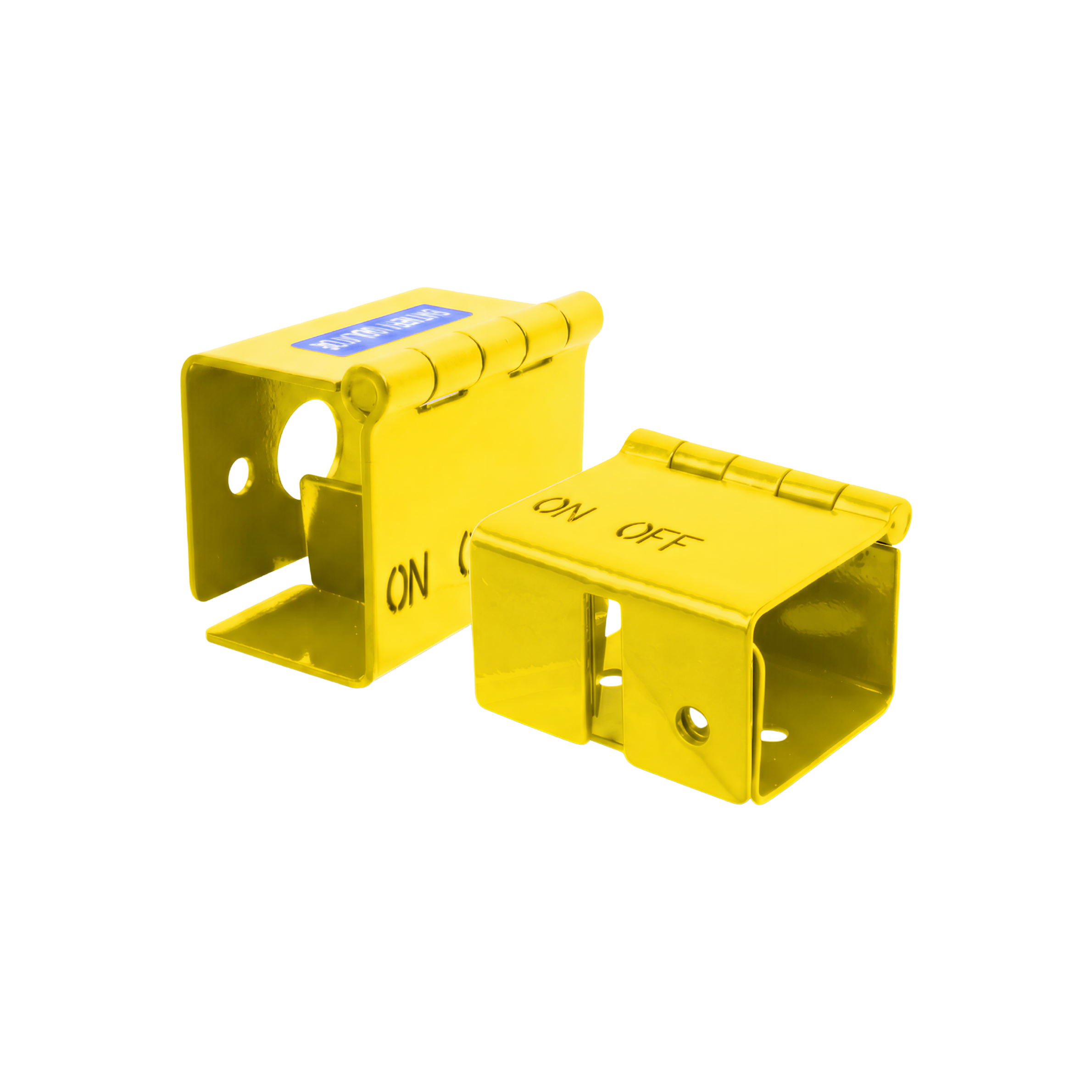 Starter Isolator Switch Lock Box With HASP Lockout Hole (Yellow)