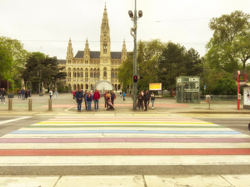 Chromatic Crossing — Vienna Street Photography