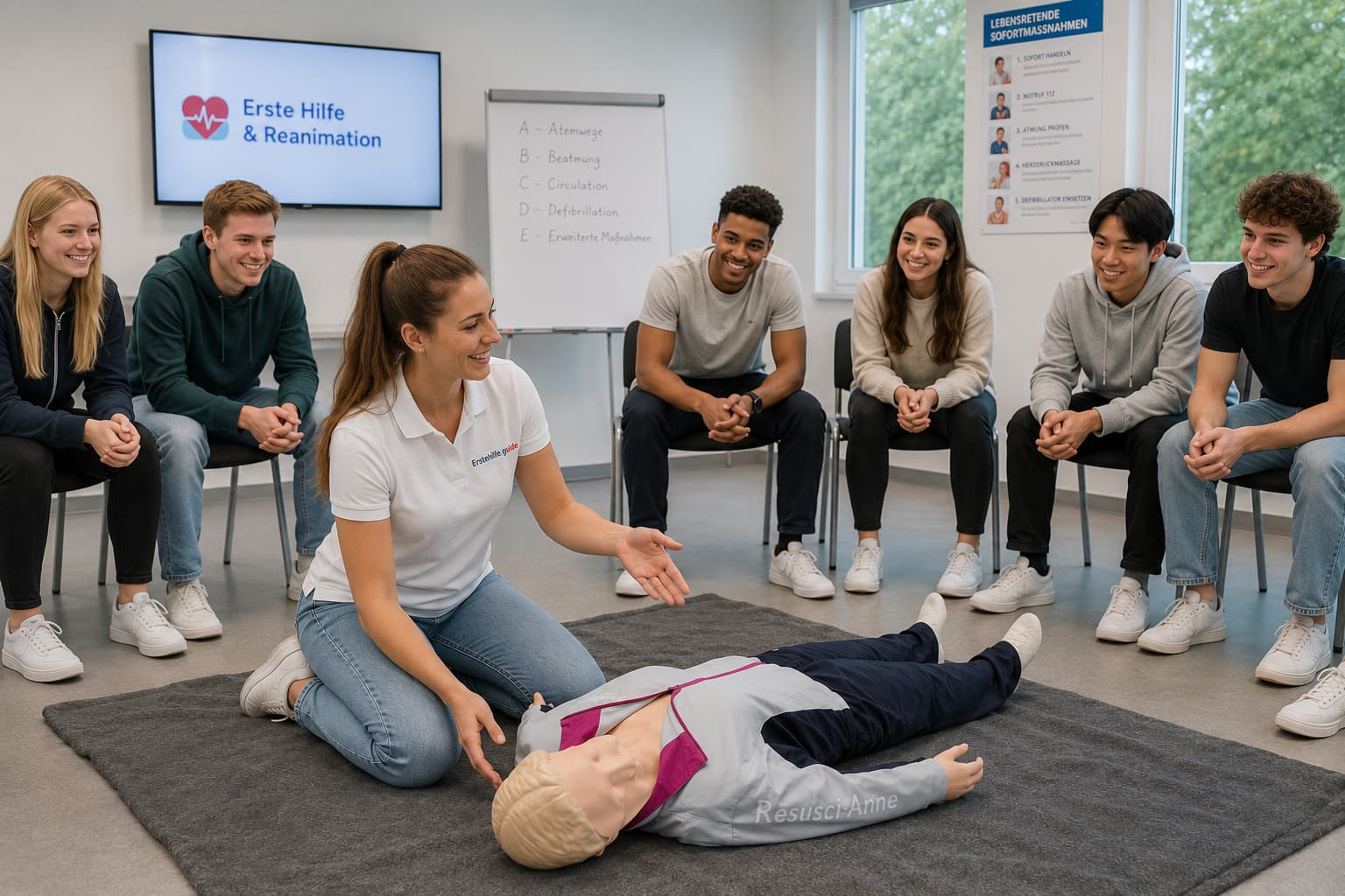 Erste-Hilfe-Kurs Altstadt – Praxisübung Herzdruckmassage