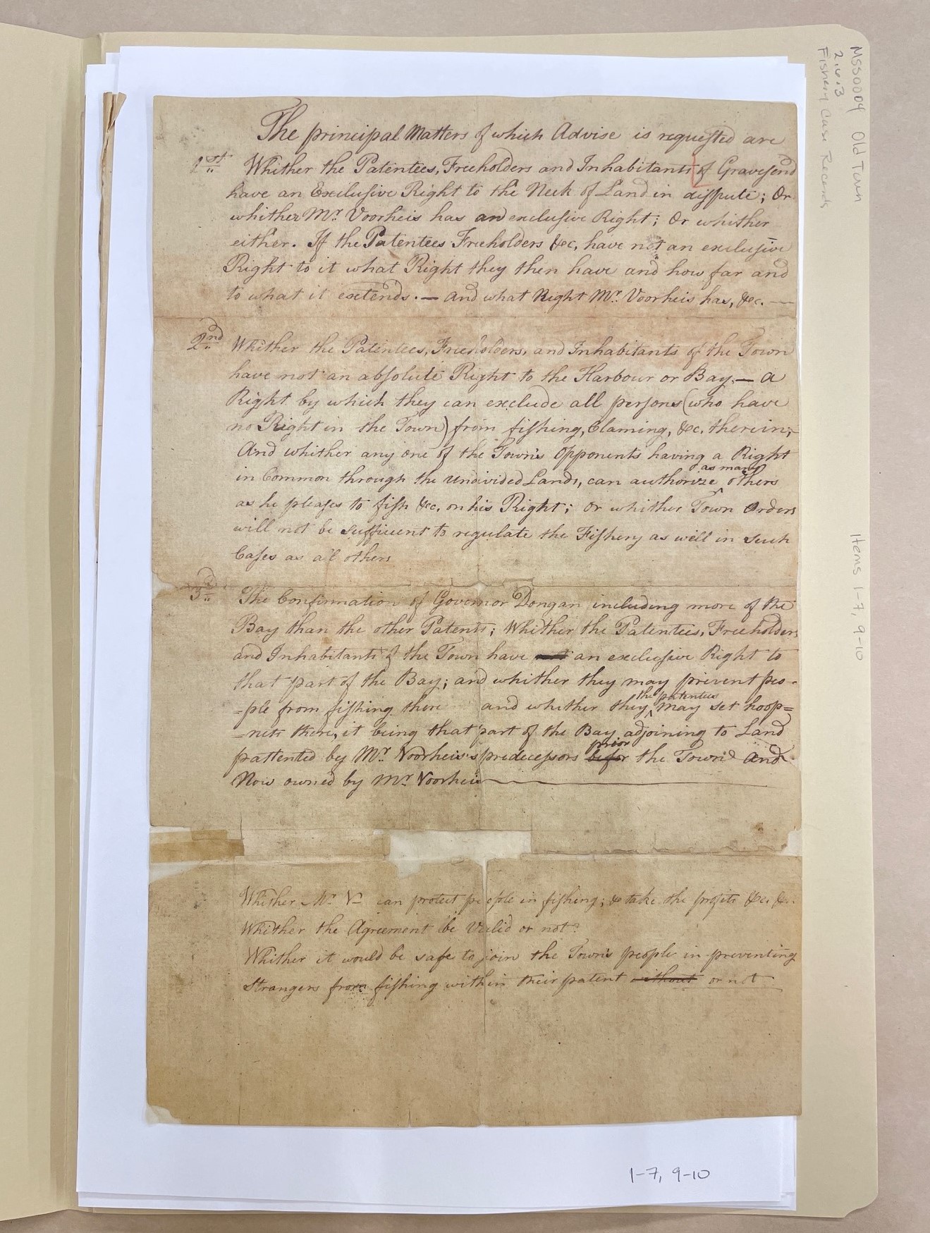 Gravesend Fishery Case Records, 1644-1843