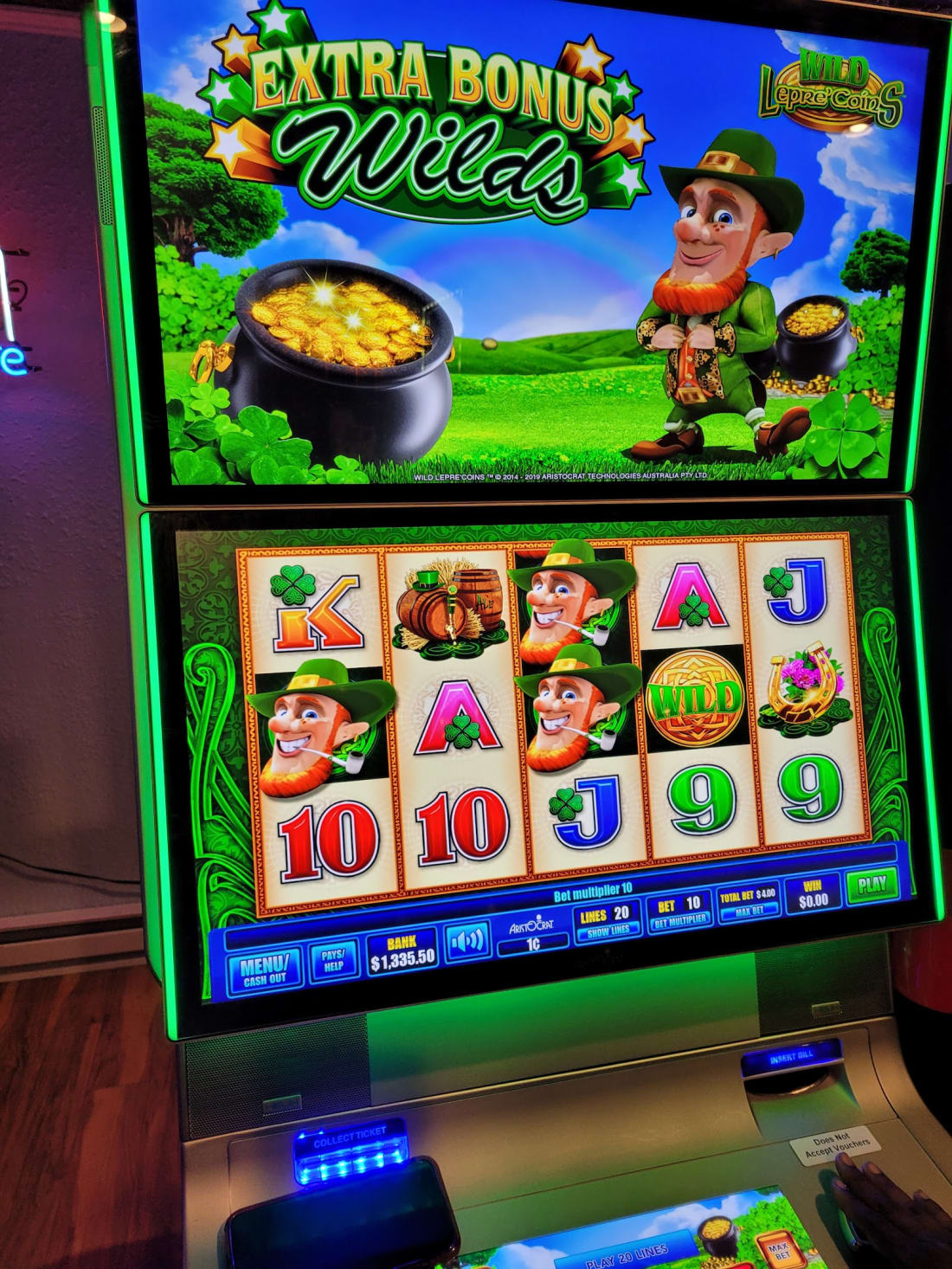 The front counter at Boochie's Slots and Video Poker in Champaign, where you check in for Player PAYBACK