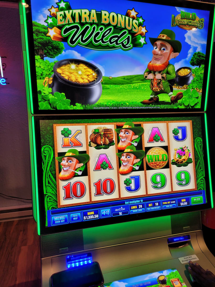 Inside Boochie's Slots and Video Poker in Champaign, showing the welcoming front counter and gaming area
