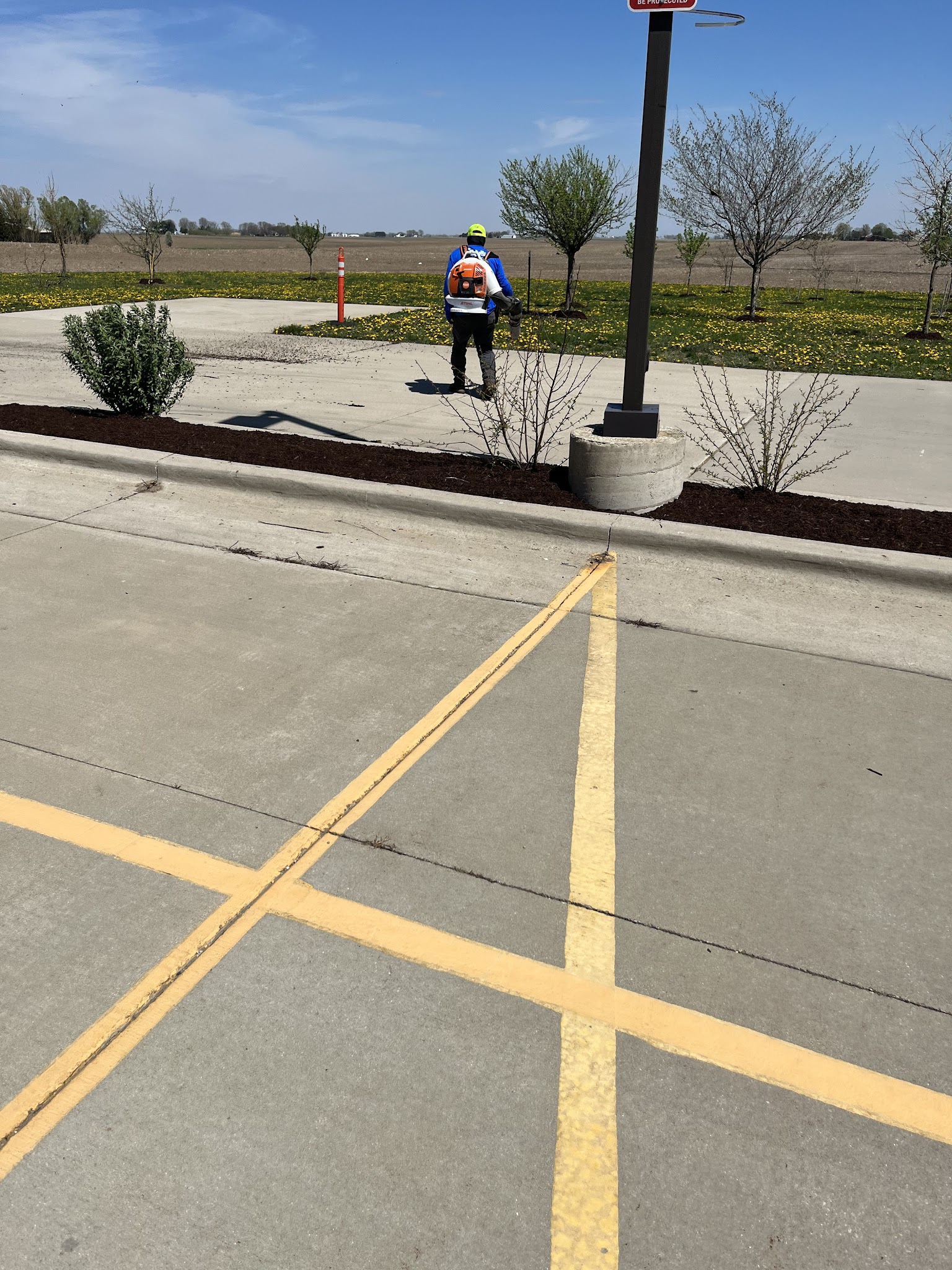 Commercial lot and walkways M.A.D Landscape keeps clear in Champaign County, IL