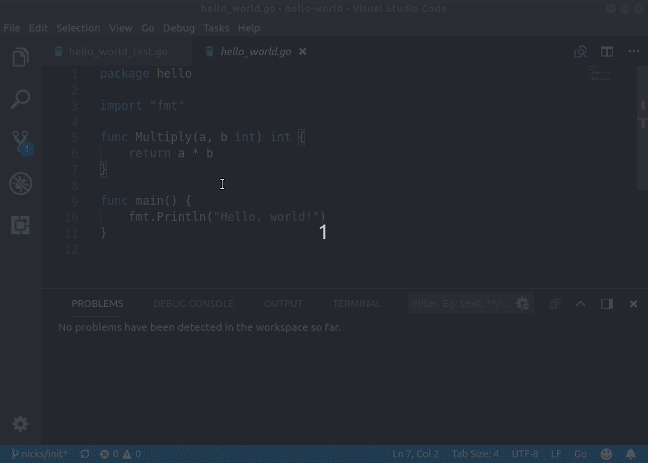 Go Autotest for VSCode