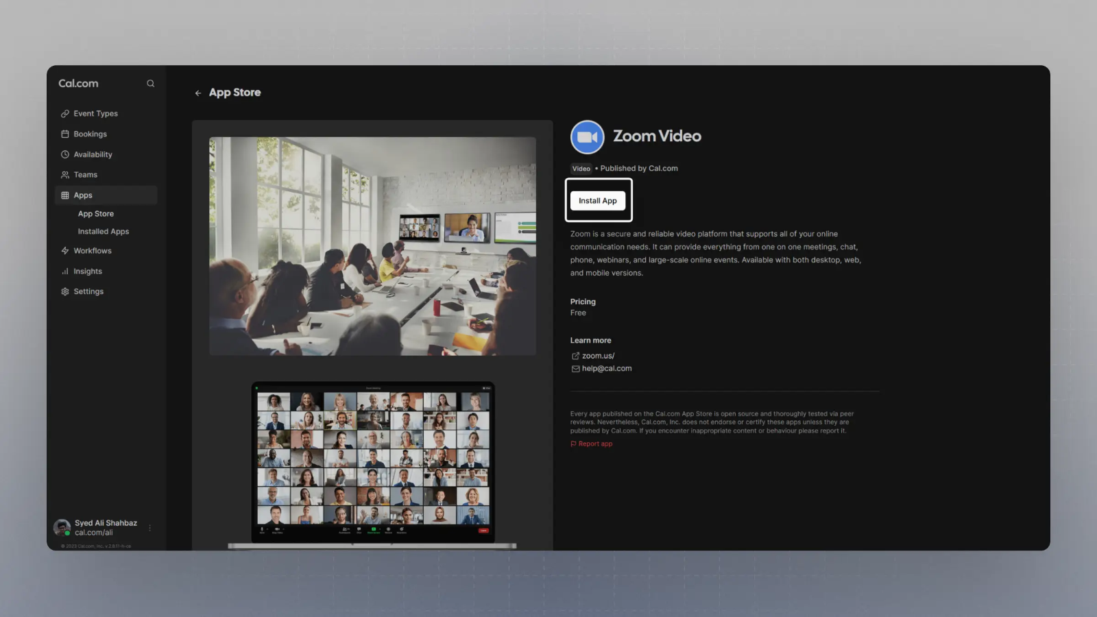 Adding Zoom as the Meeting Location for Your Event Type Docs