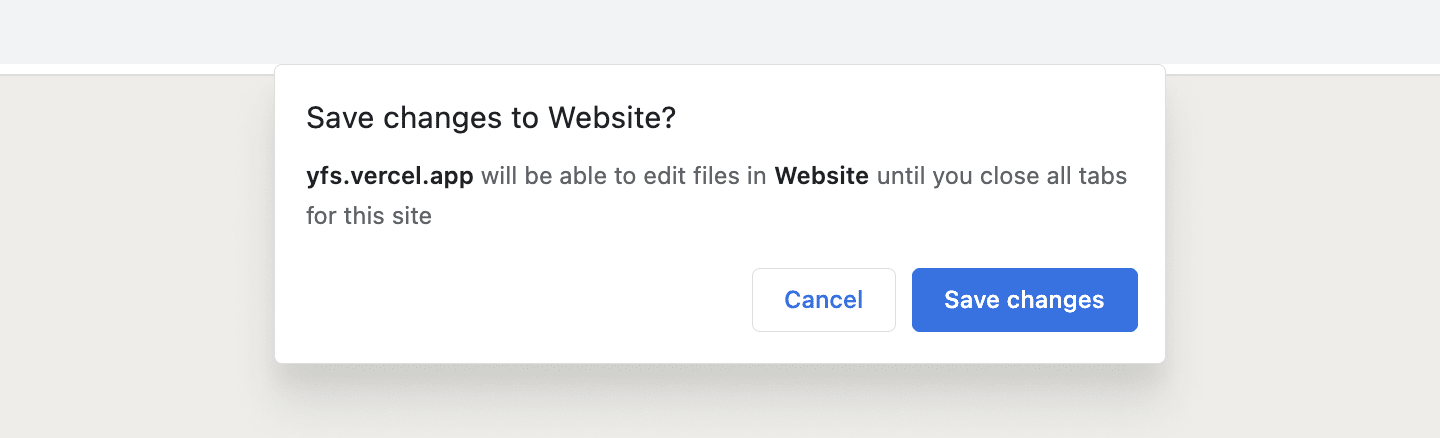 File permissions dialog