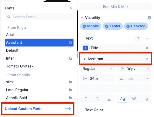 Upload Google Font & Custom Fonts to any Shopify Store