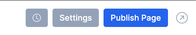 Settings button in the Replo header
