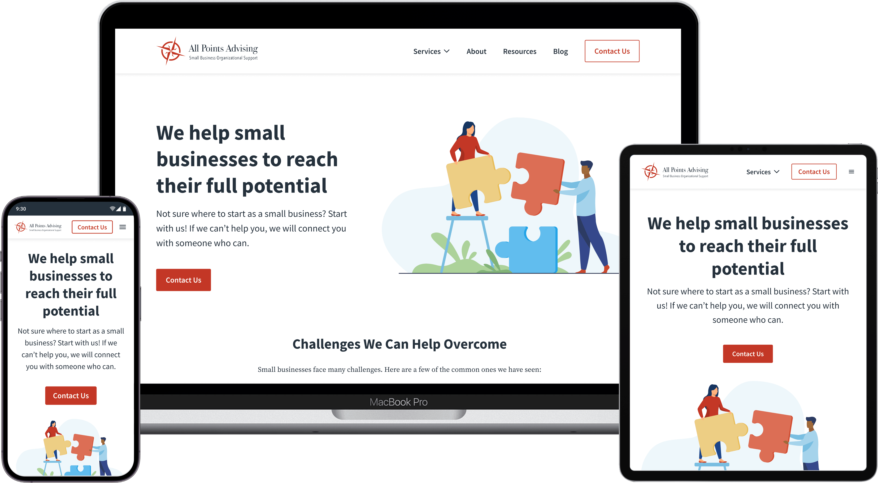 Website after redesign