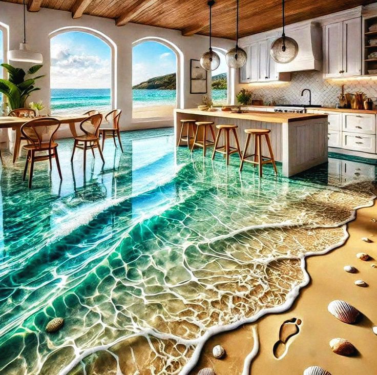Ocean Shore 3D Flooring