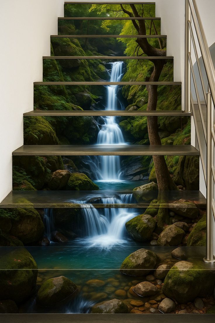 Nature Escape 3D Stair Art