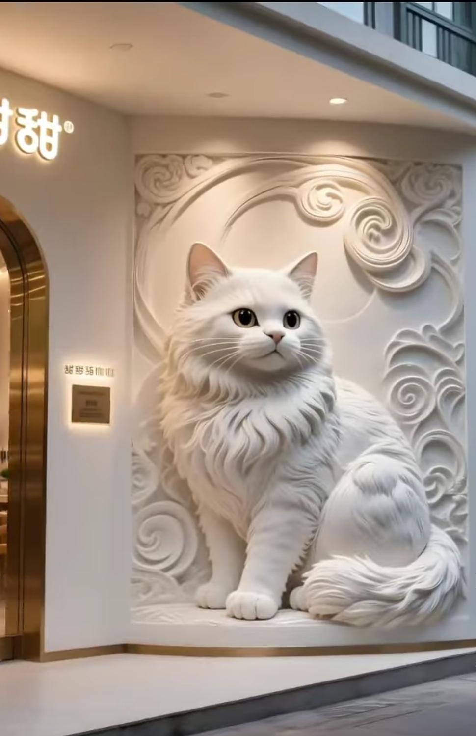 Imperial Cat Sculpture Installation