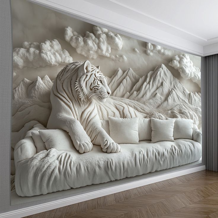 Elite White Tiger Interior Art