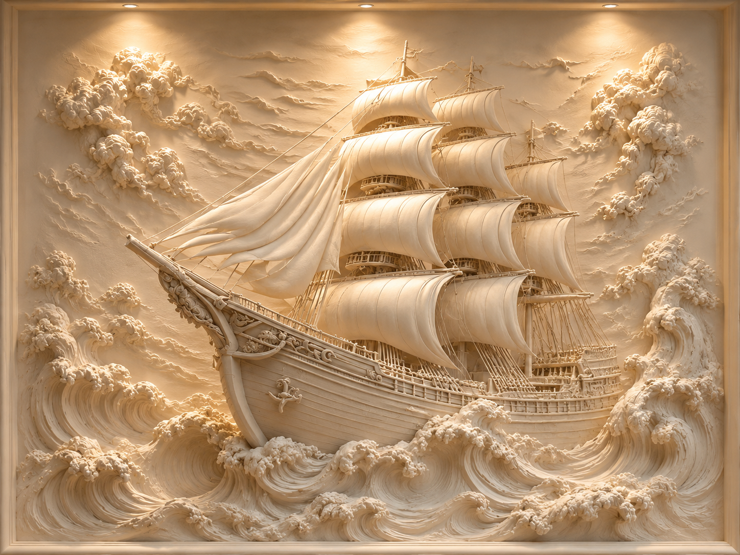 Luxury Ocean Relief Panel