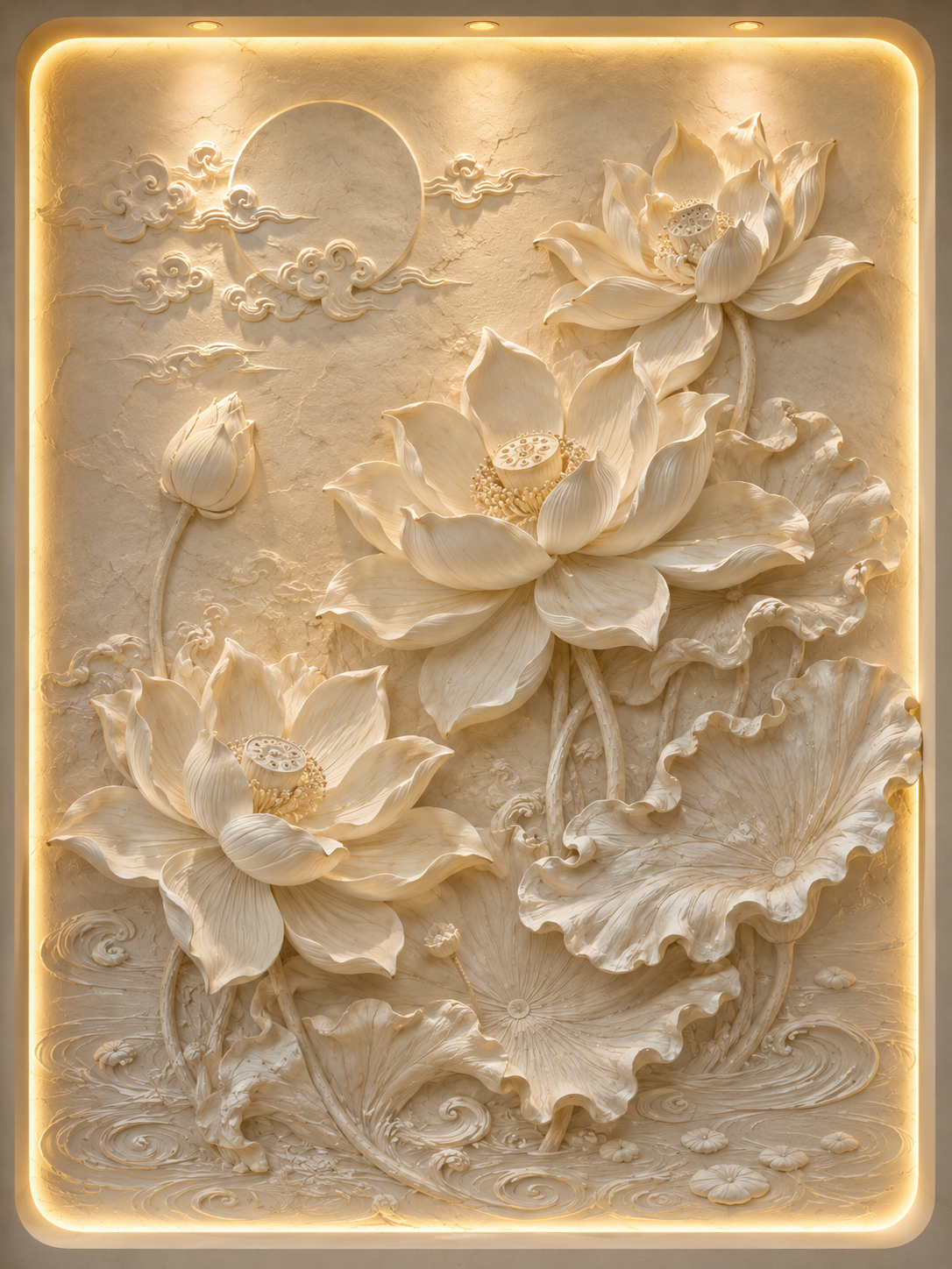 Divine Lotus Luxury Feature Wall