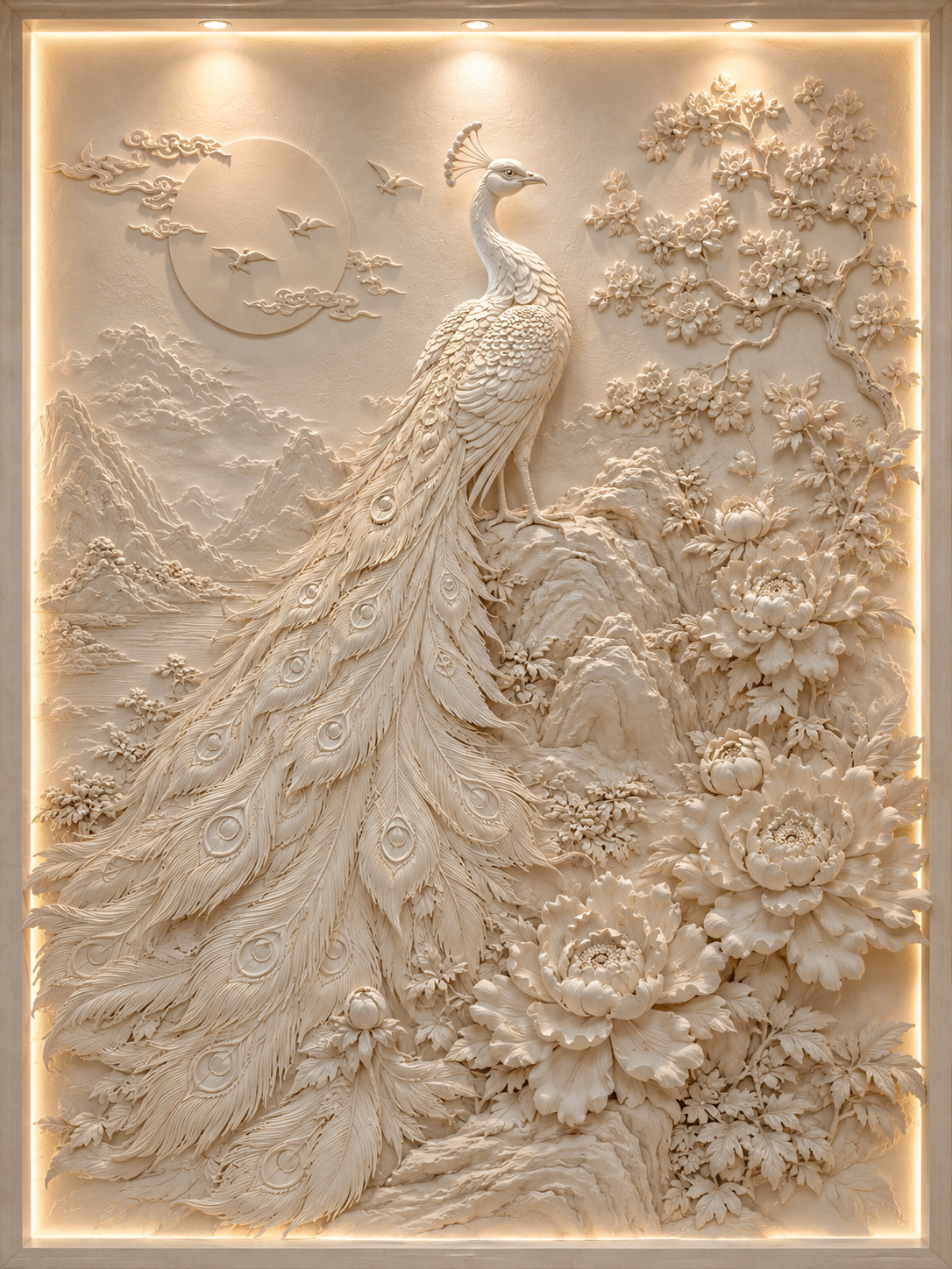 Premium Floral Peacock Design