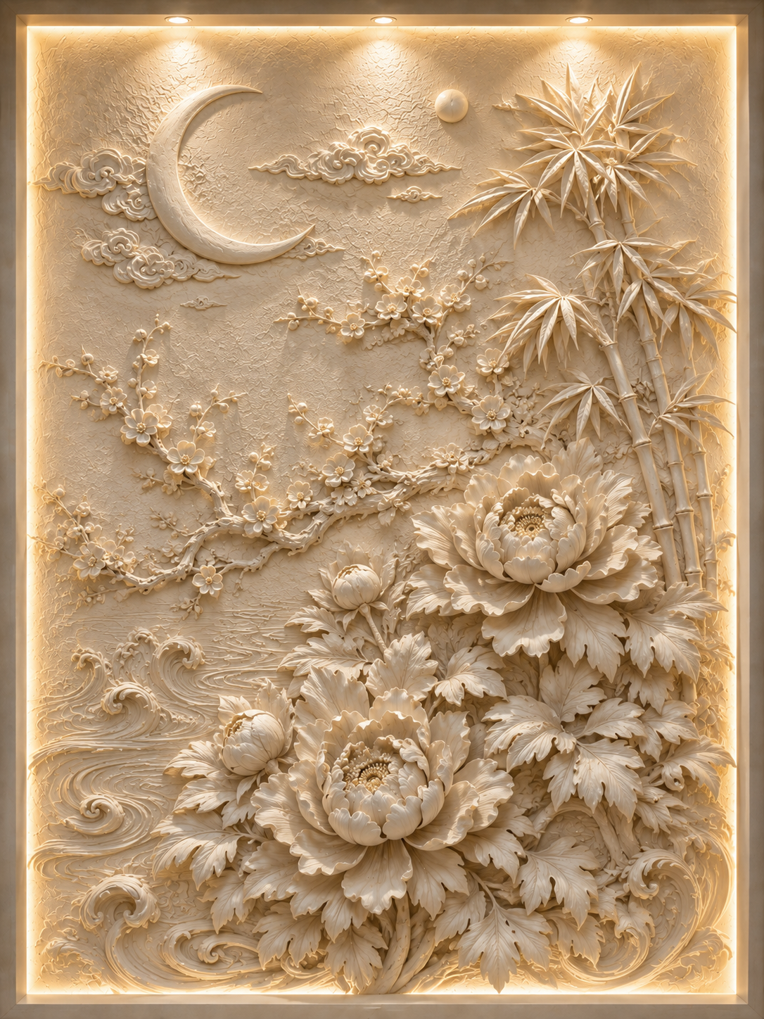 Royal Moonlight Blossom Panel