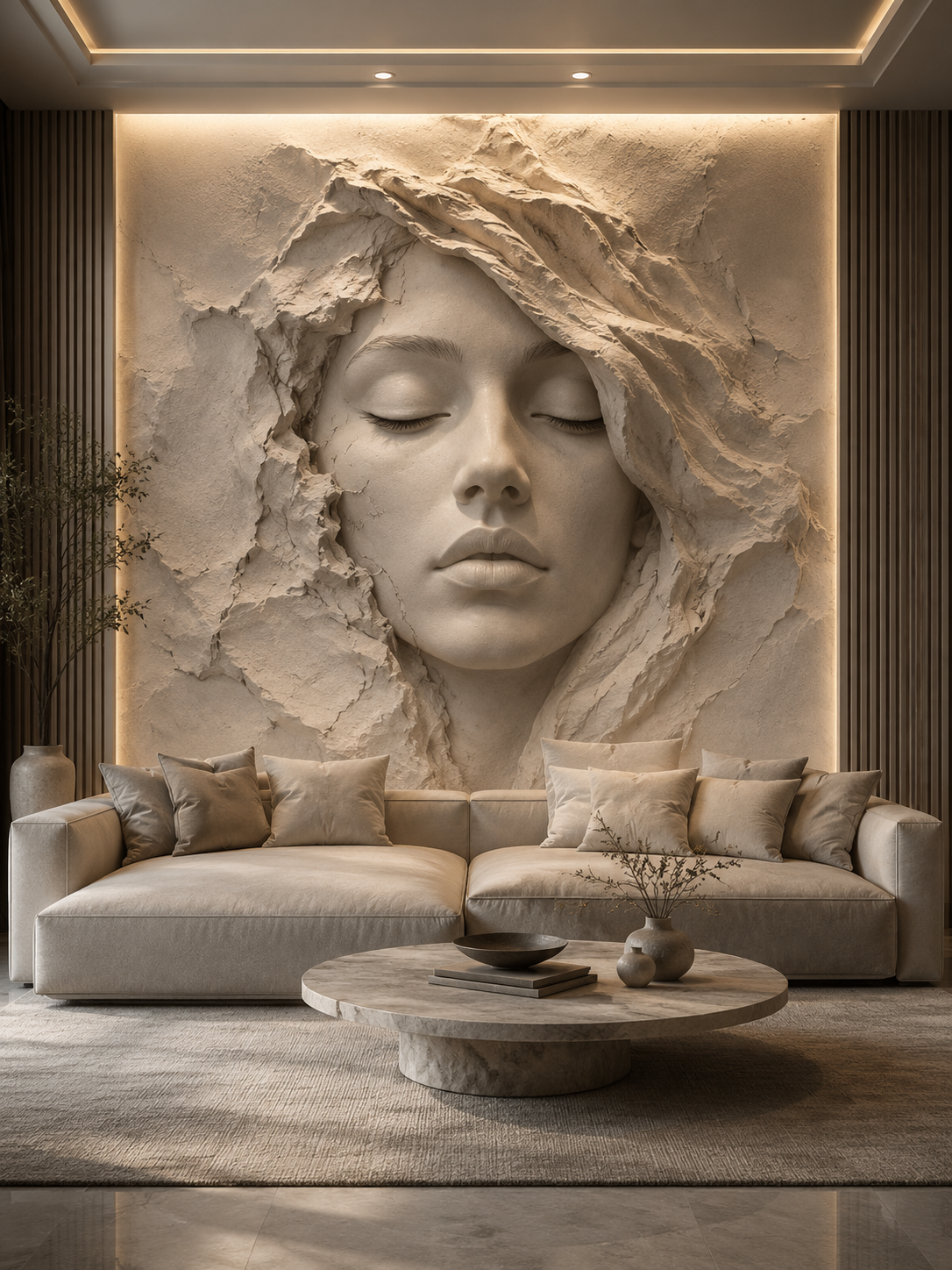 Luxury Meditative Woman Sculpture