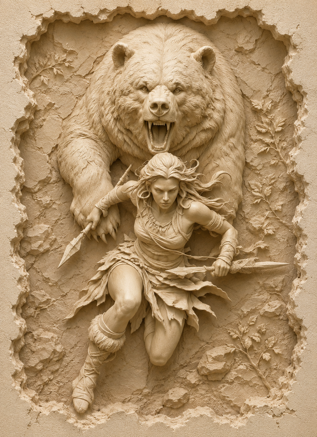 Tribal Adventure 3D Relief Artwork