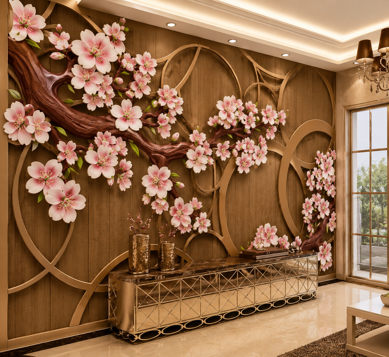 Premium Floral Wooden Wall Decor