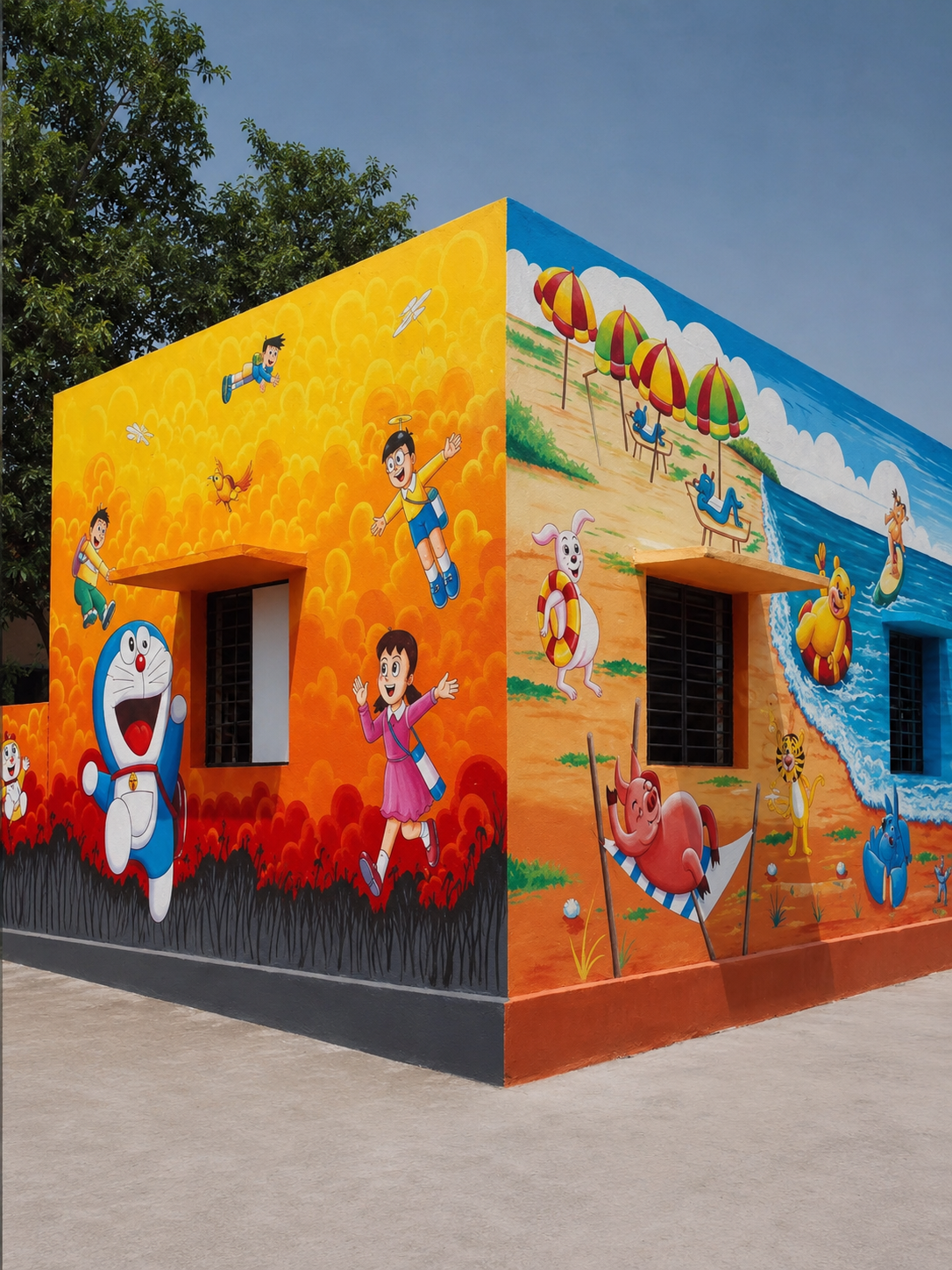 Cartoon Carnival Outdoor Wrap