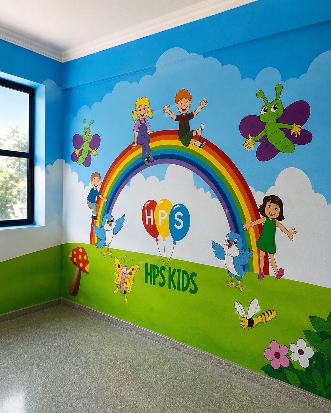 The Rainbow Horizon Playwall Art