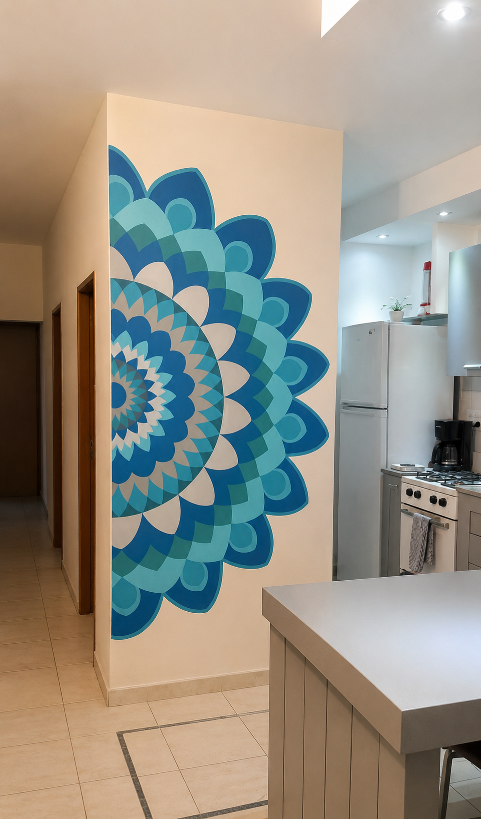 Celestial Blue Meditative Wall