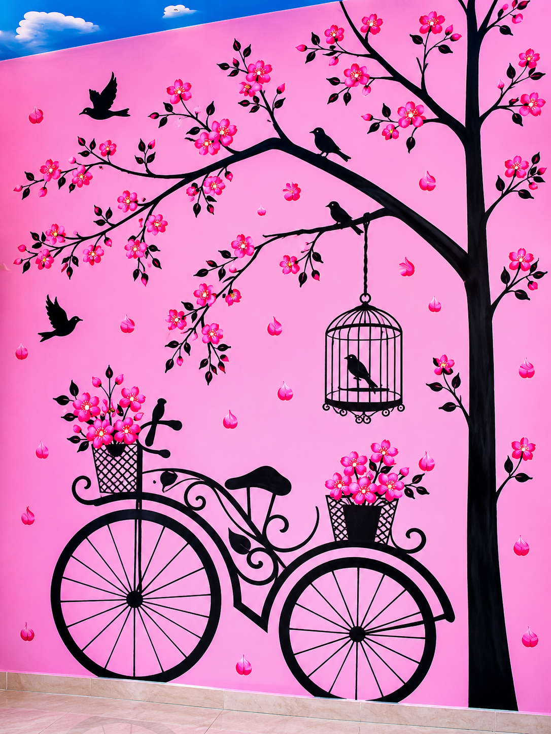 Vibrant Pink Aviary Sanctuary